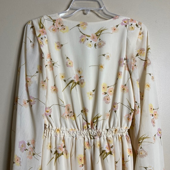 Madewell Cate Floral Print Mini Long Sleeve Dress in Carnation - Picture 8 of 14